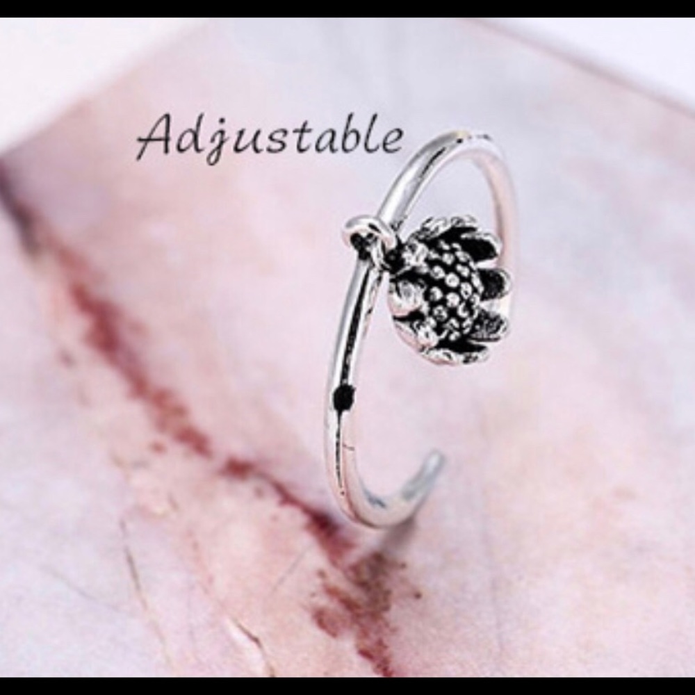 Sunflower adjustable ring - Picture 3 of 3